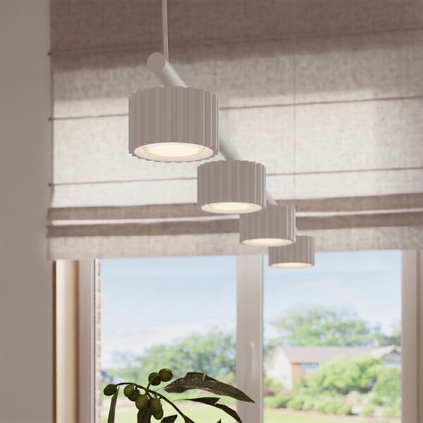 Sollux SL.2695 - Lustr na lanku AURA 4xGX53/10W/230V bílá