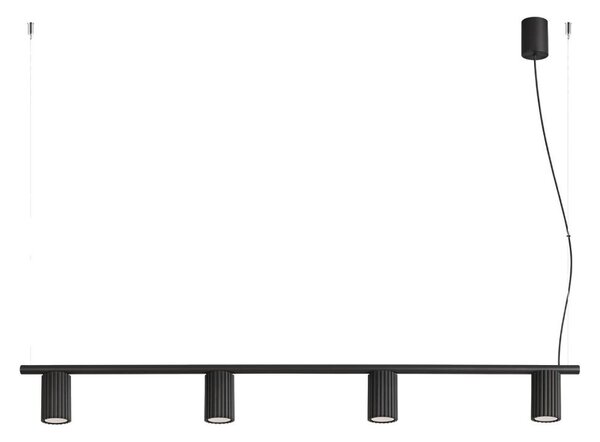 Sollux SL.2712 - Lustr na lanku KARBON 4xGU10/10W/230V černá