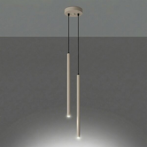 Sollux SL.2118 - Lustr na lanku PASTELO 2xG9/8W/230V taupe