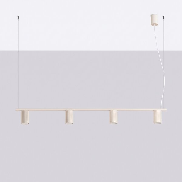 Sollux SL.2713 - Lustr na lanku KARBON 4xGU10/10W/230V krémová