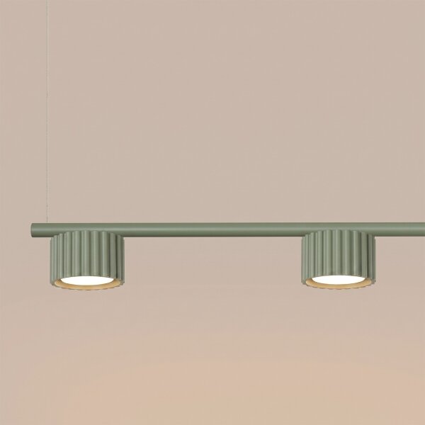Sollux SL.2698 - Lustr na lanku AURA 4xGX53/10W/230V zelená