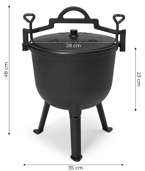MultiGarden Litinový kotlík SUMO 10 l černý