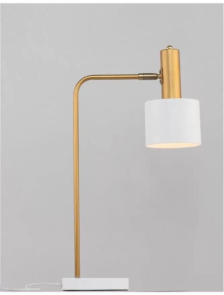 Rustikální stolní lampa Paz bílé – Bílá