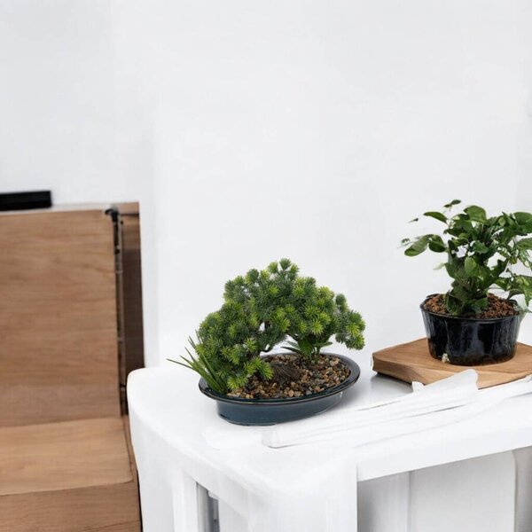 Umělá rostlina v květináči, bonsai, 25 cm