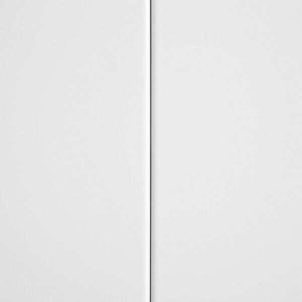Prosklená komoda NEWPORT 115 cm Kov Bílá