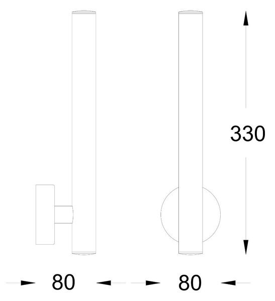 Zuma Line W0461-02B-F7F7 LED nástěnné svítidlo LOYA | 5W integrovaný LED zdroj