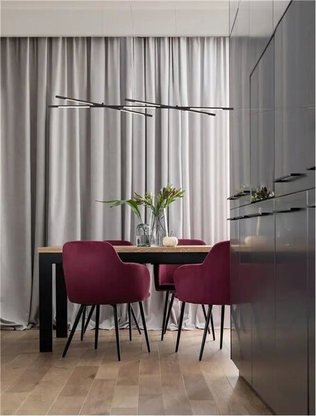 LED lustr Raccio 115 černé – Černá