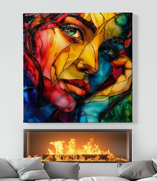 Obraz na plátně - Zamyšlená žena Thezis FeelHappy.cz Vyberte rozměr (Šířka/Výška): 40 x 40 cm