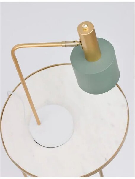 Rustikální stolní lampa Paz mint – Zelená