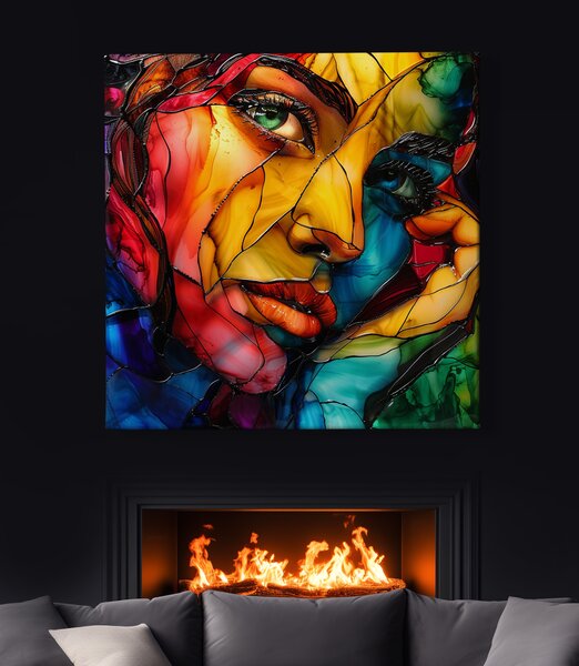 Obraz na plátně - Zamyšlená žena Thezis FeelHappy.cz Vyberte rozměr (Šířka/Výška): 40 x 40 cm