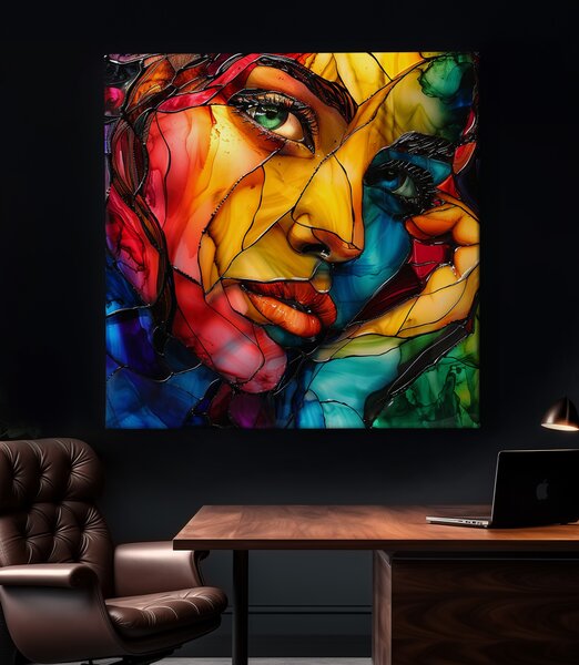 Obraz na plátně - Zamyšlená žena Thezis FeelHappy.cz Vyberte rozměr (Šířka/Výška): 40 x 40 cm