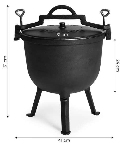 MultiGarden Litinový kotlík SUMO 15 l černý