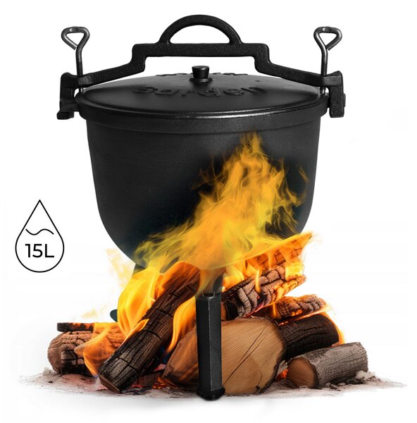 MultiGarden Litinový kotlík SUMO 15 l černý