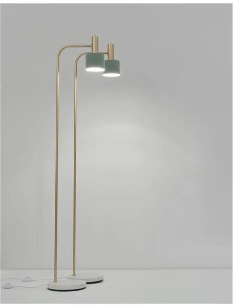 Retro stojací lampa Paz mint – Zelená