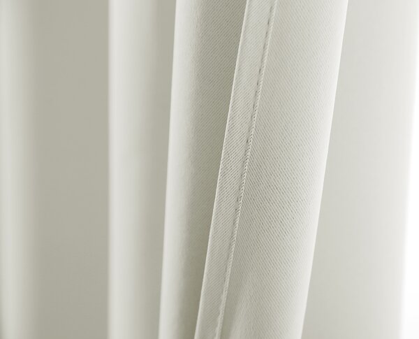 Bílo-krémový závěs OXFORD 140x250 cm Zavěšení: Kovové kroužky