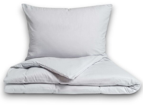 Kvalitex Flanelové povlečení světle šedé 1x 140/200, 1x 70/90cm