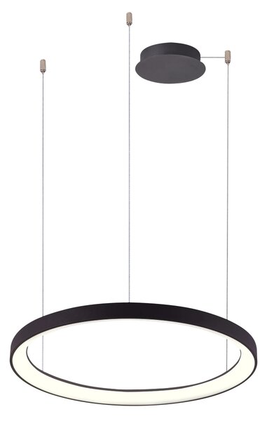 Moderní LED lustr Agnes 48 stmívatelné černé – Černá