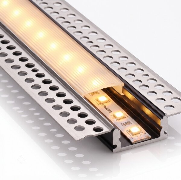 SADA 1x LED Pásek se senzorem FLEX LED/3,6W/4xAA 2 m + 2x vestavný profil 1 m
