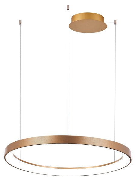 Moderní LED lustr Agnes 48 stmívatelná zlatá