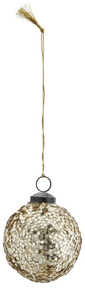 Skleněná vánoční ozdoba Glitter Gold 7 cm