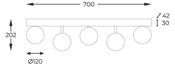 Zuma Line 5643 přisazené stropní svítidlo ALI | 40W G9