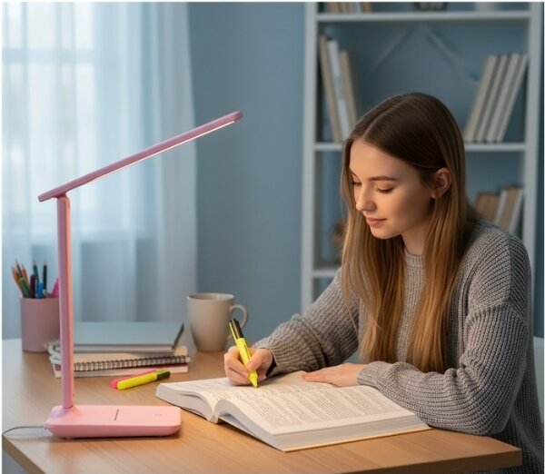 LED Stmívatelná stolní lampa NOBLITE N LED/7W/230V 3000/4000/6500K růžová