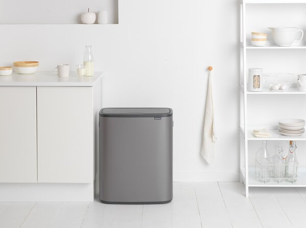 Brabantia odpadkový koš Bo Touch Bin - 2 x30L,platinová