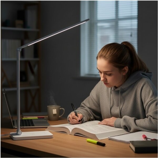 LED Stm. stolní lampa s bez. nab. NOBLITE Q LED/7W/230V 3000/4000/6500K bílá
