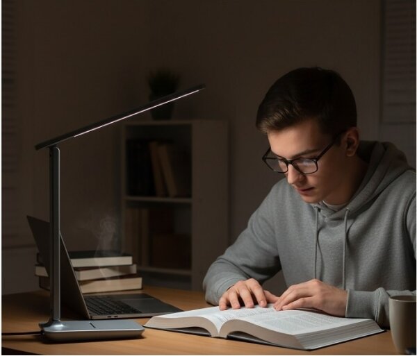 LED Stmívatelná stolní lampa NOBLITE N LED/7W/230V 3000/4000/6500K šedá