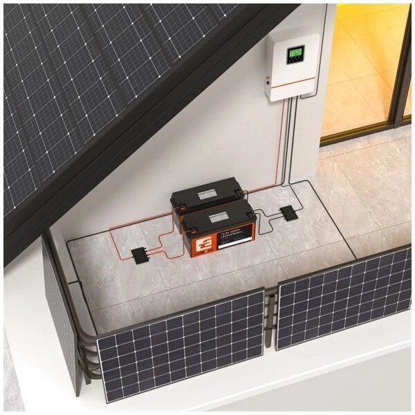 Akumulátor LiFePO4 pro solární systémy 12,8V/200Ah IP66