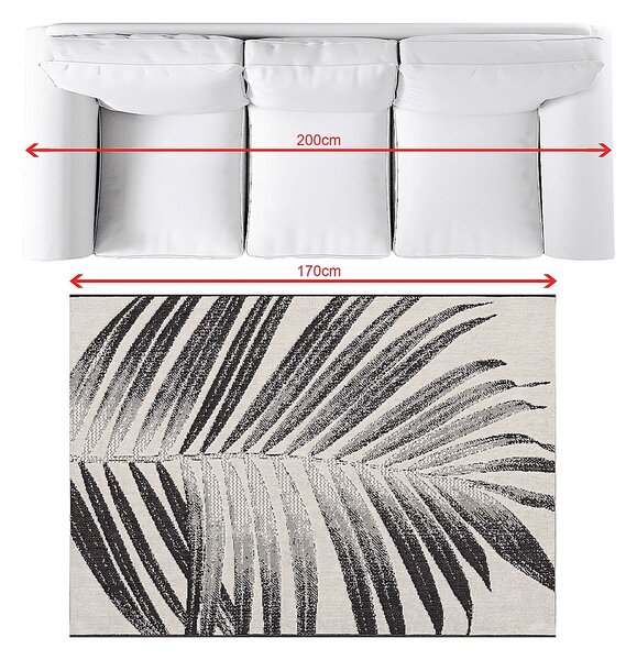Koberec Lineo beige/black 120x170 cm