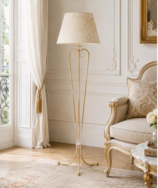 Brilagi - Stojací lampa SONIA 1xE27/15W/230V krémová/patina