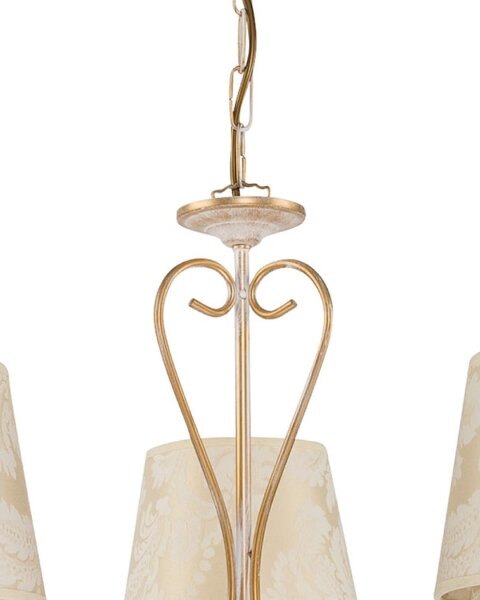 Brilagi - Lustr na řetězu SONIA 3xE27/15W/230V pr. 64 cm krémová/patina