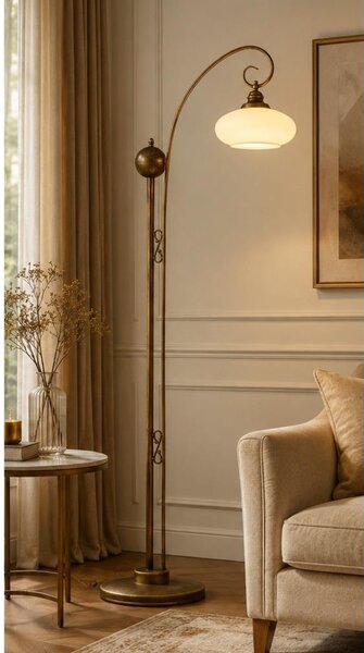 Brilagi - Stojací lampa MOLLERO 1xE27/15W/230V bronz/patina