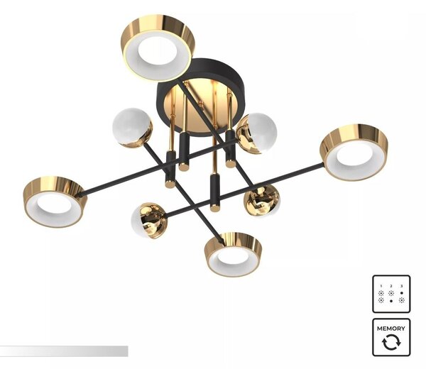 Zuma Line MX7170-8-3BGT LED přisazené stropní svítidlo LARA | 55W integrovaný LED zdroj | 3000K