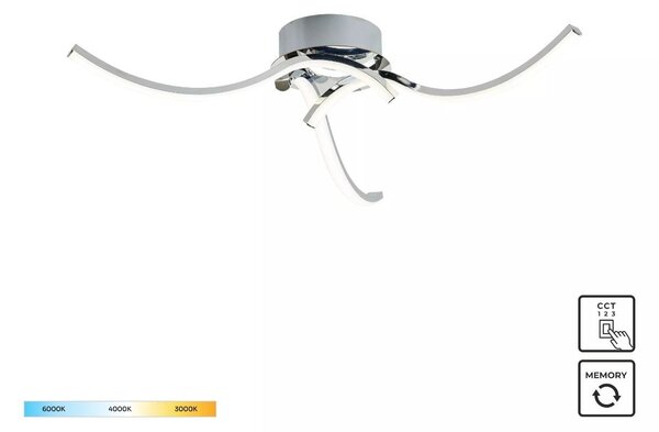 Zuma Line 20023-3CCH LED přisazené stropní svítidlo FOCUS | 20W integrovaný LED zdroj | 3000/4000/6000K