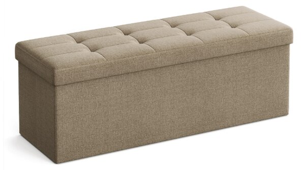 Taburet s úložným prostorem OTTOMAN 110x38 cm, světle hnědý