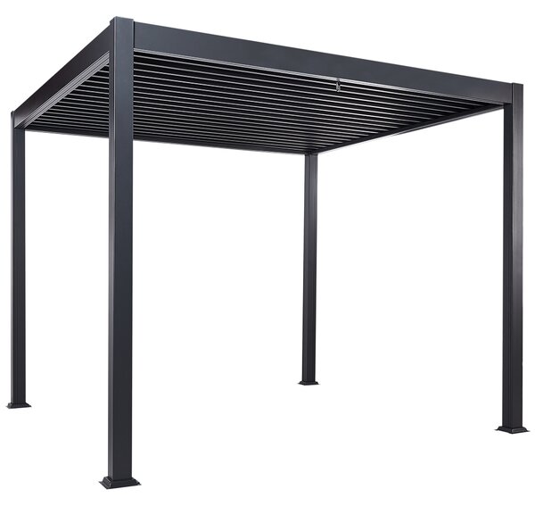 Zahradní pavilon FORNOLI Kov 296 cm 296 cm Černá