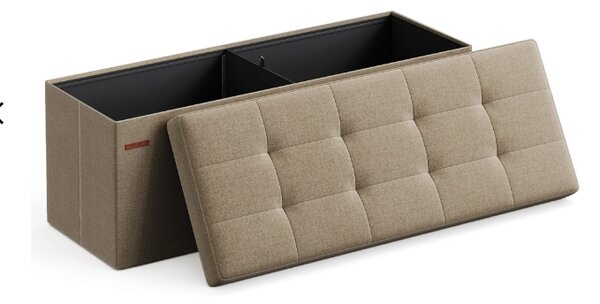 Taburet s úložným prostorem OTTOMAN 110x38 cm, světle hnědý