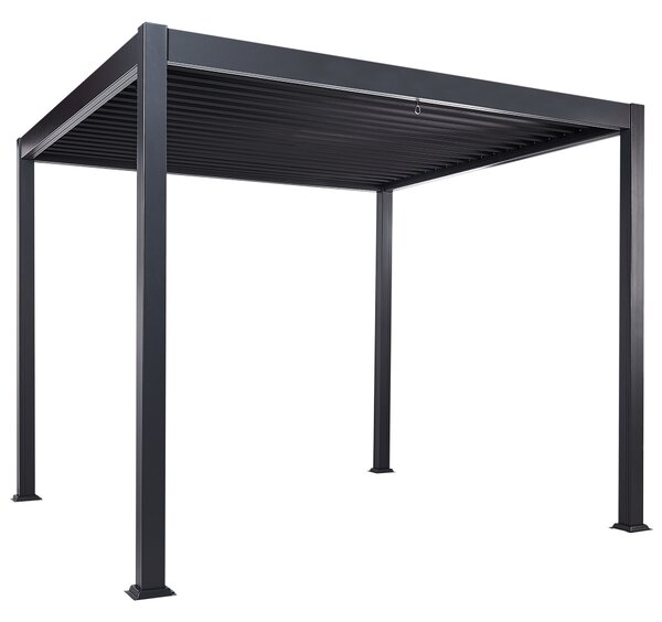 Zahradní pavilon FORNOLI Kov 296 cm 296 cm Černá