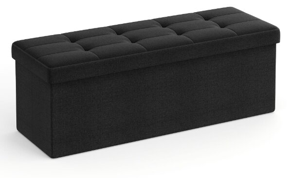 Taburet s úložným prostorem OTTOMAN 110x38 cm, černý