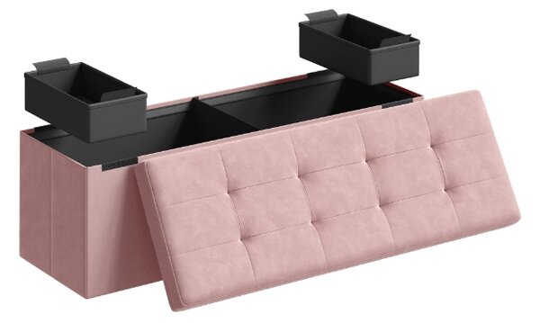 Taburet s úložným prostorem OTTOMAN 110x38 cm, růžový