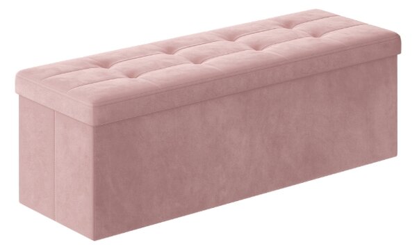 Taburet s úložným prostorem OTTOMAN 110x38 cm, růžový
