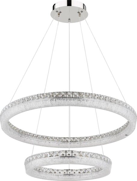 Globo 67387-72 - LED Stmívatelný lustr na lanku LAUREL 72W/230V čirá+DO