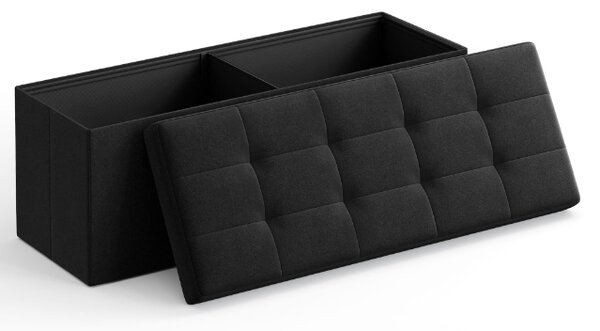 Taburet s úložným prostorem OTTOMAN 110x38 cm, černý