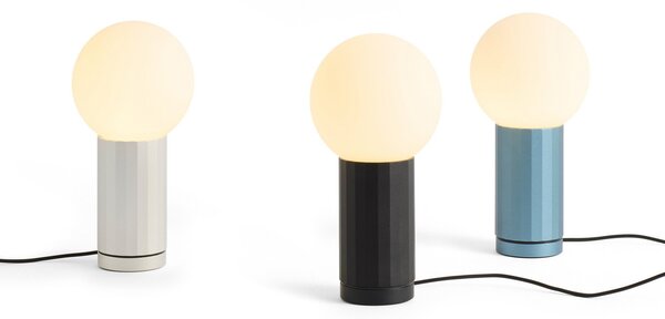 Stolní lampa HAY, TURN ON, stmívatelné, Černá, Obývací pokoj, Sklo, Moderní