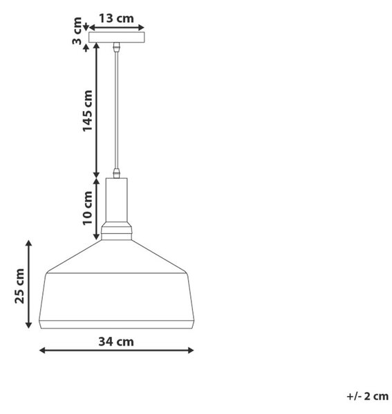 Závěsná lampa SEPIK Kov Bílá
