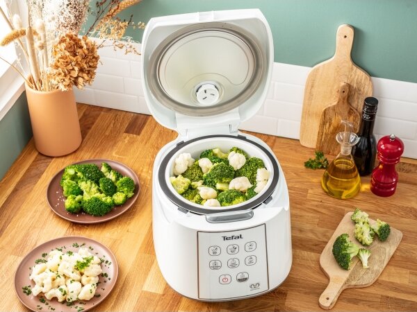 Tefal - Rýžovar 8v1 EASY COOK 750W/230V 5 l bílá
