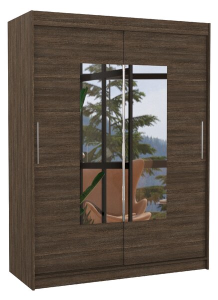 ADRK Šatní zrcadlová skříň posuvná Dorrigo CH 150, choco