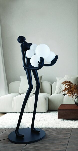 Designová stojací lampa Atlas B – E14